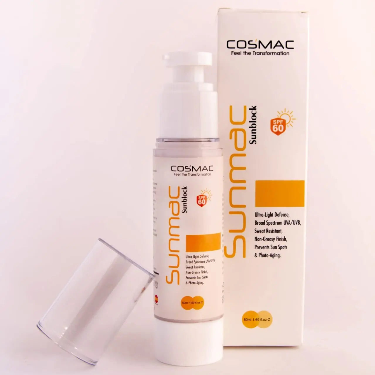 Sunmac Vitamin E Sun Screen SPF 60 - UVA/UVB Protection - Cosmac